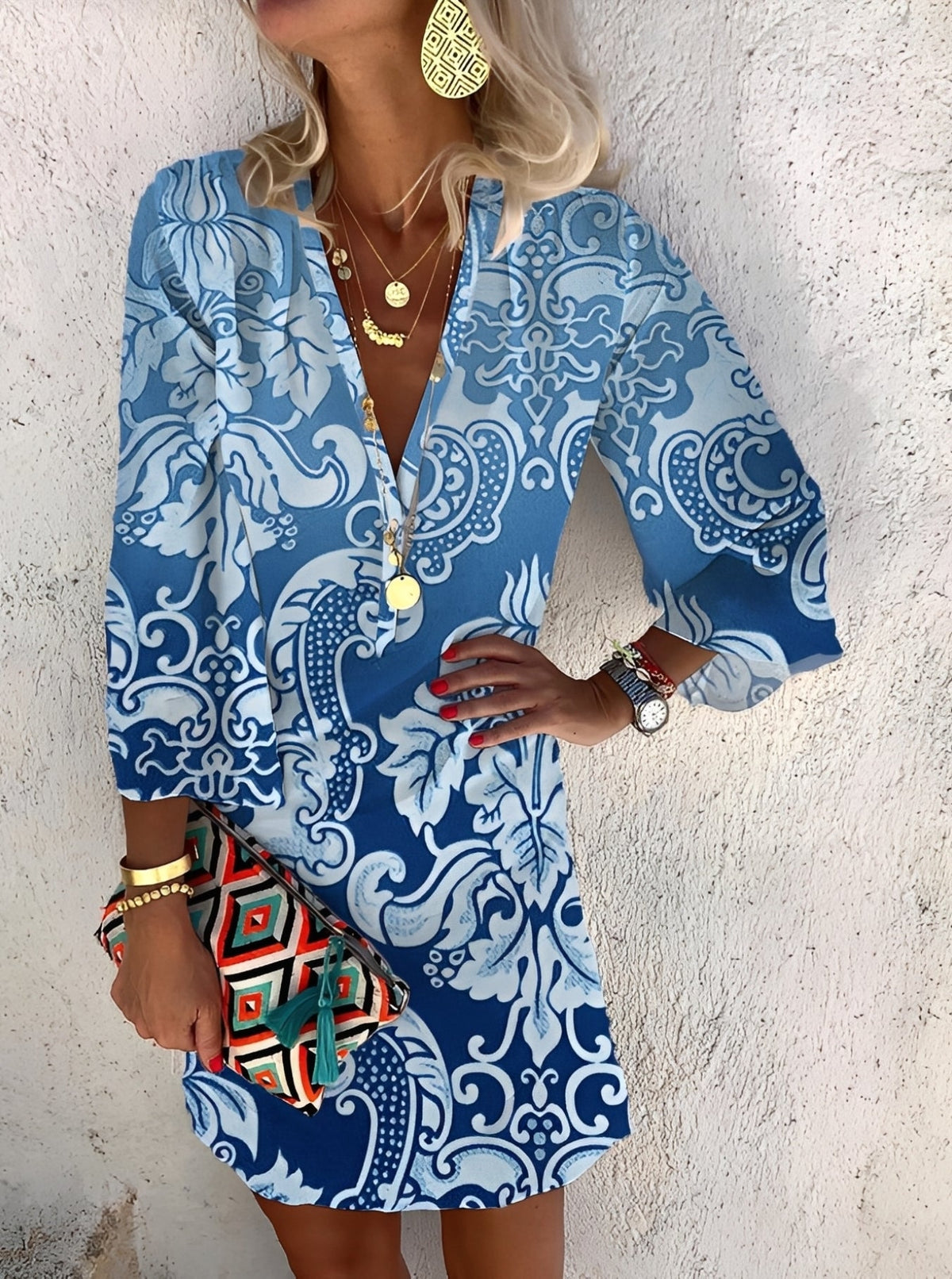 Damen Boho Minikleid – Luftiges Kleid für feminine Sommerlooks