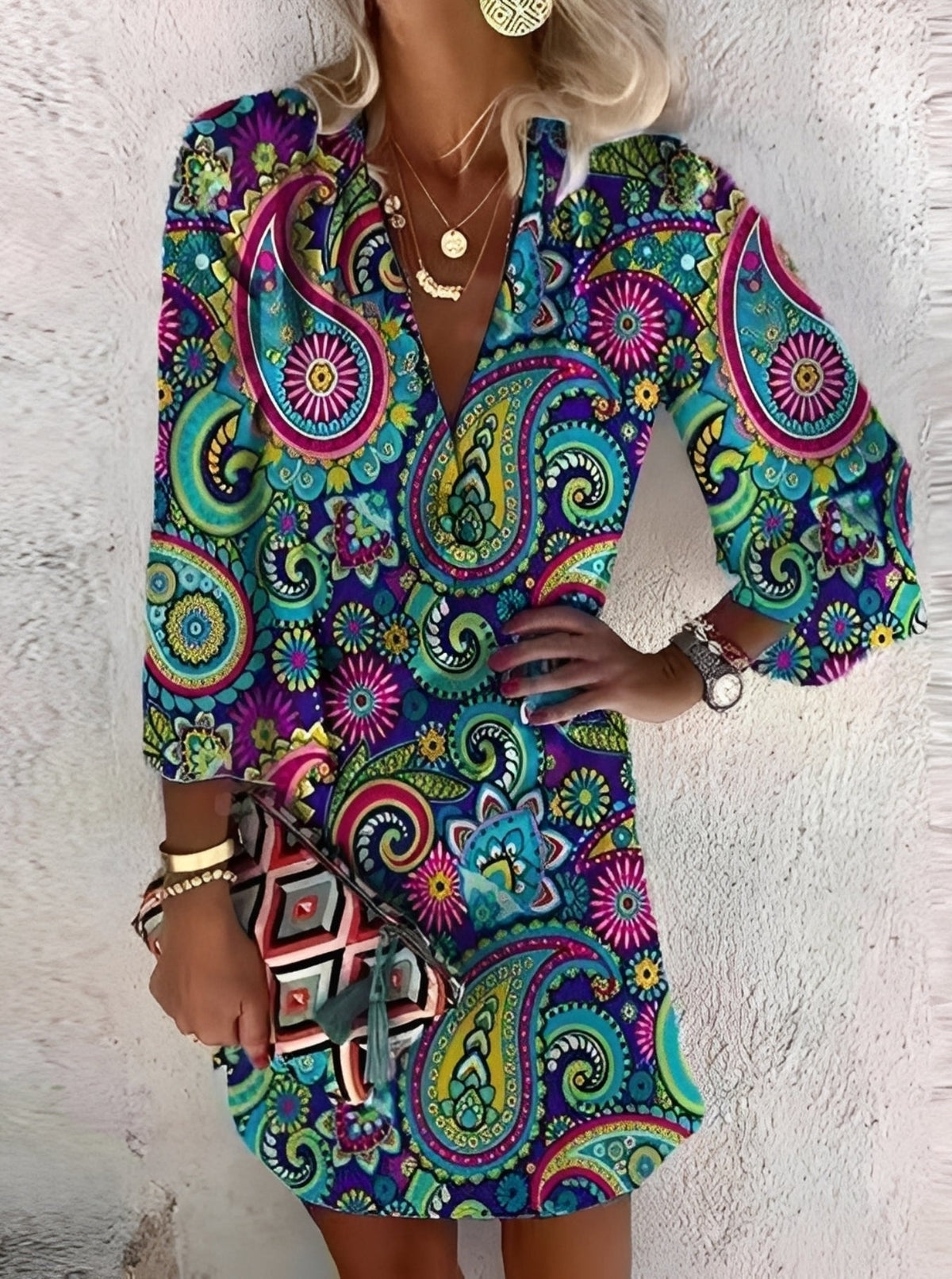 Damen Boho Minikleid – Luftiges Kleid für feminine Sommerlooks