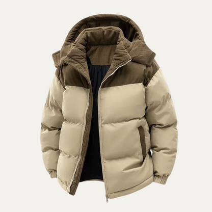 Gepolsterte Herren Winterjacke mit Kapuze – Warm, Funktional & Alltagstauglich