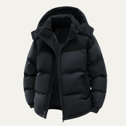 Gepolsterte Herren Winterjacke mit Kapuze – Warm, Funktional & Alltagstauglich