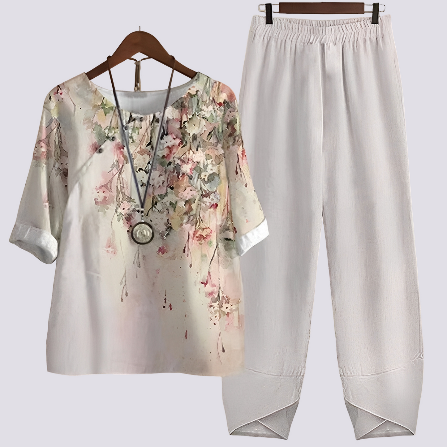 Damen Set – Zweiteiliges Outfit mit modernem Muster
