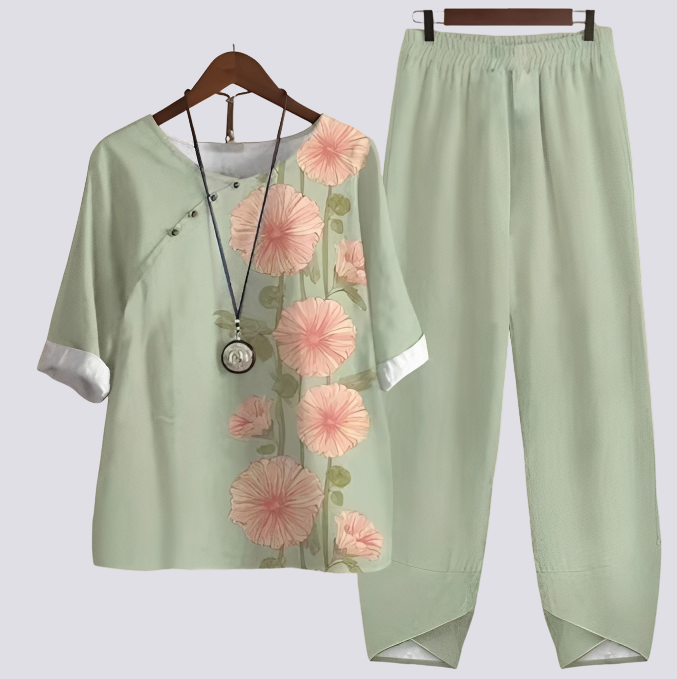 Damen Set – Zweiteiliges Outfit mit modernem Muster
