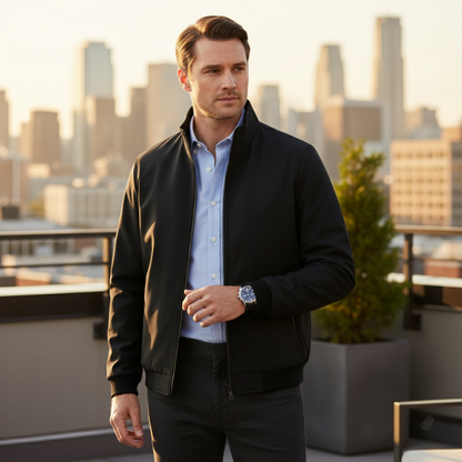 Gepolsterte Herren Winterjacke mit Stehkragen – Wärmend, Funktional & Modern