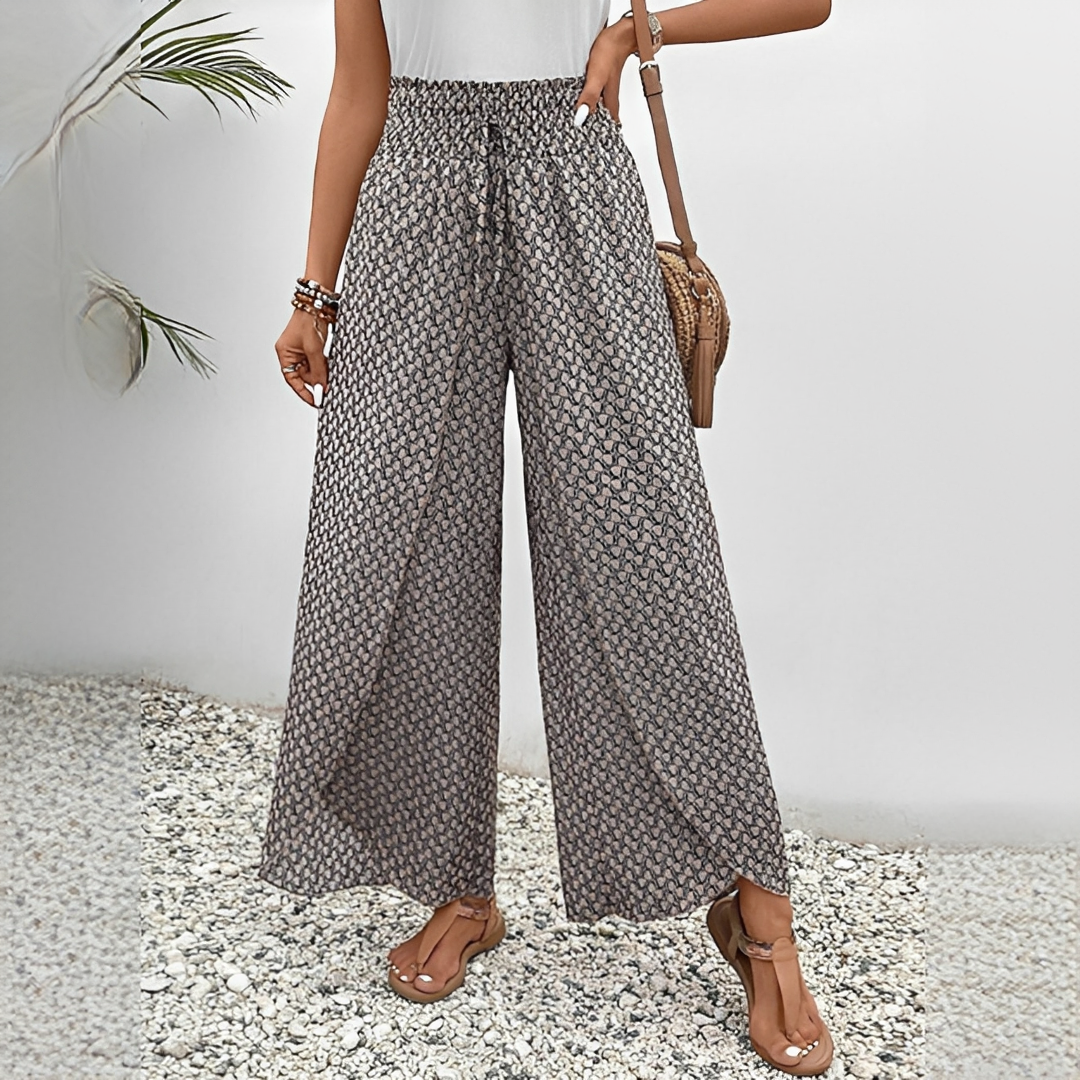 Damen Sommerhose mit Kordelzug und elastischen Bündchen – Leichte Freizeithose für Alltag und Urlaub