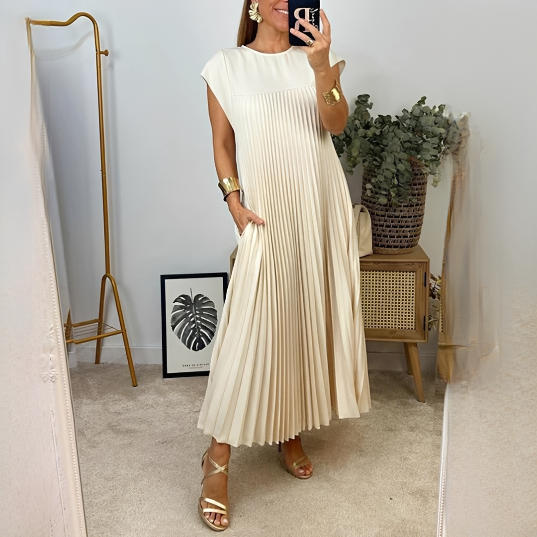 Damen Sommerkleid lang – Luftiges Kleid mit fließender Passform für Alltag, Urlaub und Events