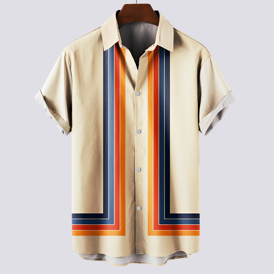 Herren Musterhemd – Klassisches Print-Hemd für Alltag, Freizeit und stilvolle Anlässe