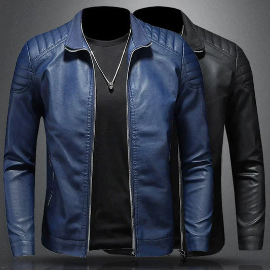 Nathaniel | Herren Lederjacke im Biker-Stil, Komfortabler Schnitt mit Reißverschluss & Stilvollem Design