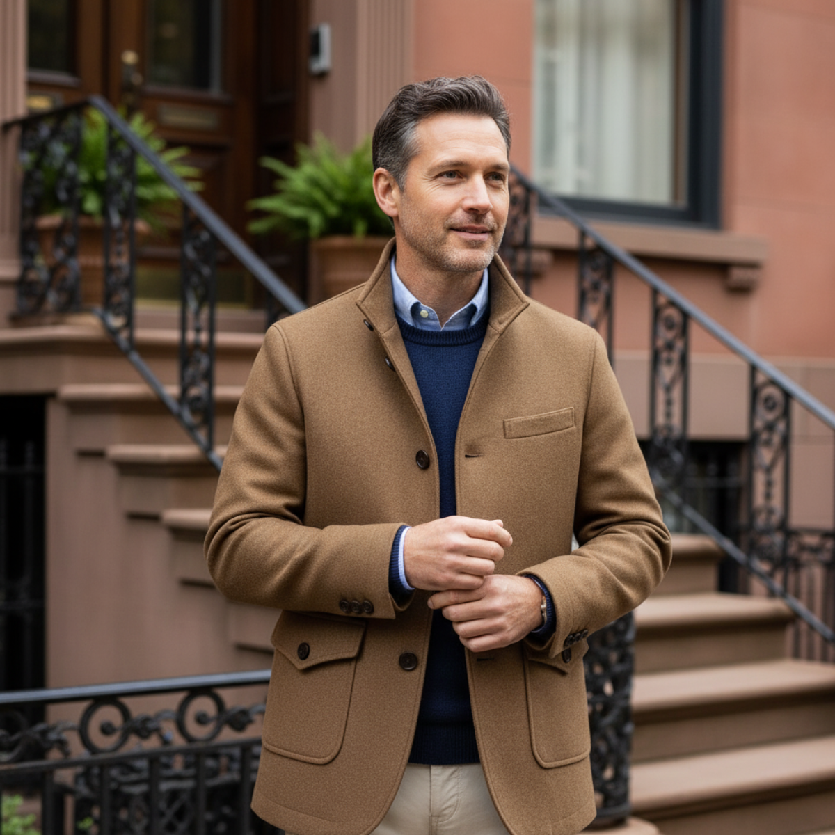 Herren Wollmantel Tailored | Eleganter Winter-Overcoat für Stadt & Büro