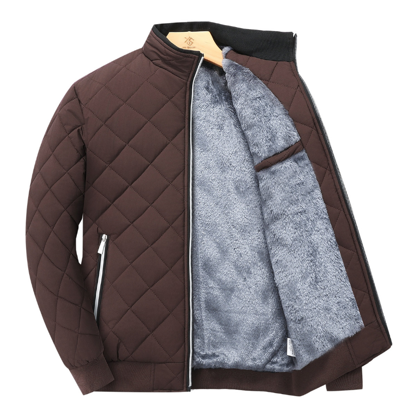 George | Herren Fleecejacke mit Stehkragen | Uni Reißverschlussjacke Warm & Bequem