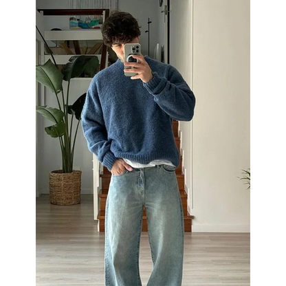 Herren Pullover Klassischer Rundhals – Zeitlos, Komfortabel & Vielseitig