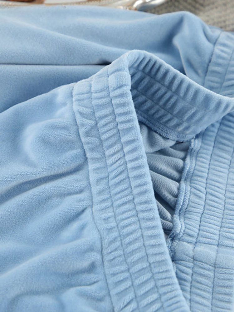 Primavera | Damen Pyjama Set Zweiteiler in Blau mit Knopfhemd & Hose