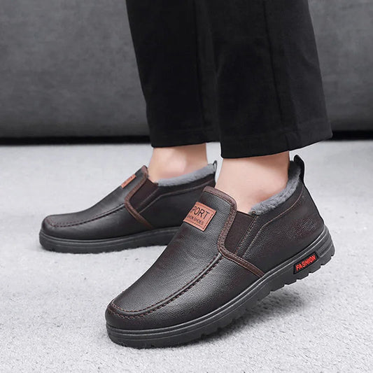 Yarden | Herren Winter Slip-On Schuhe mit Warmfutter, Mittlerer Schnitt & Bequemer Passform