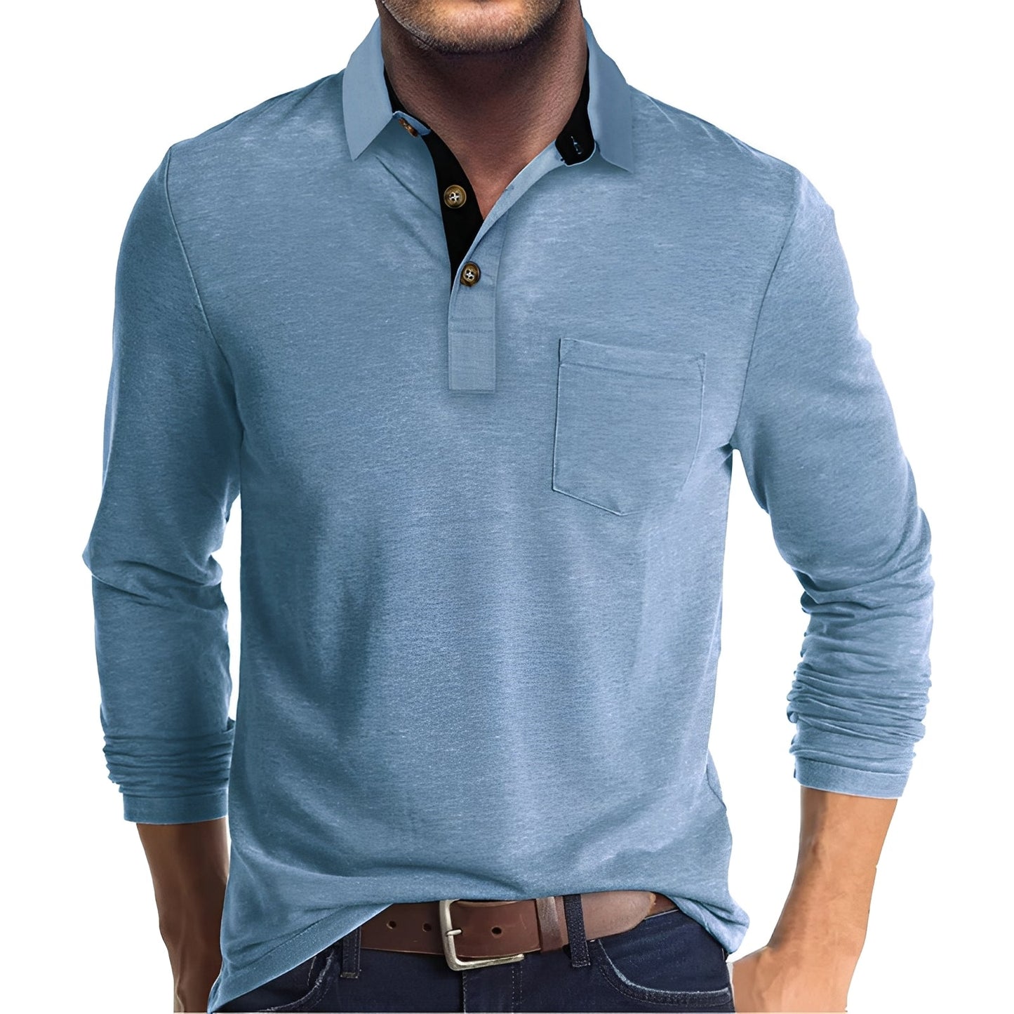 Herren Langarm-Poloshirt – Lässig, Komfortabel & Vielseitig für Alltag & Freizeit