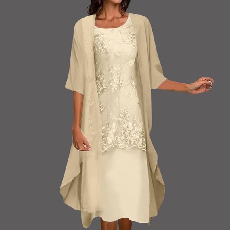 Elegantes Kleid mit luftigem Überwurf – Fließend, Feminin & Stilvoll