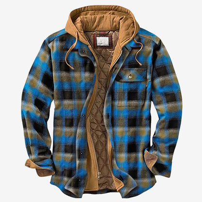 Flanelljacke Herren mit Kapuze & Fleecefutter | Warm, Lässig & Outdoor-Tauglich