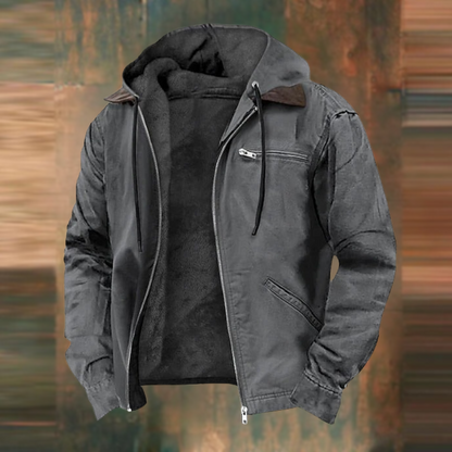 Herren Winterjacke mit Kapuze & Fleece | Warm, robust & urban für Alltag & Freizeit