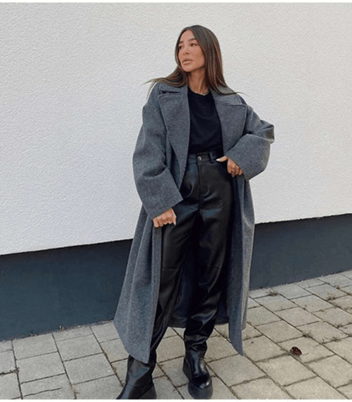 Saphira | Damen Wintermantel mit Reverskragen & Lockerem Schnitt – Klassischer Streetwear Mantel für Kalte Tage