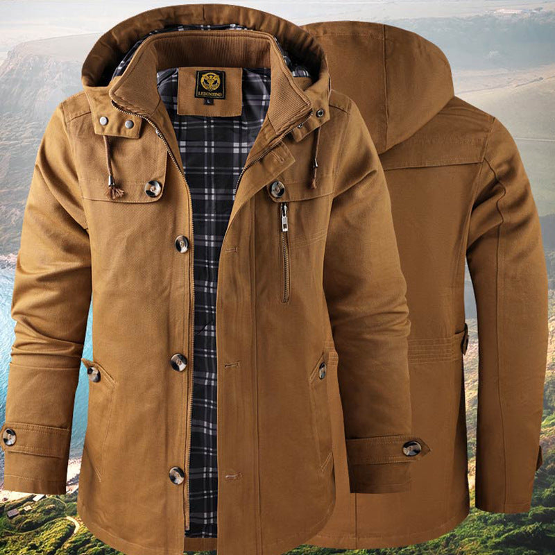 Funktionale Herren Winterjacke mit Kapuze – Warm, Wetterfest & Alltagstauglich