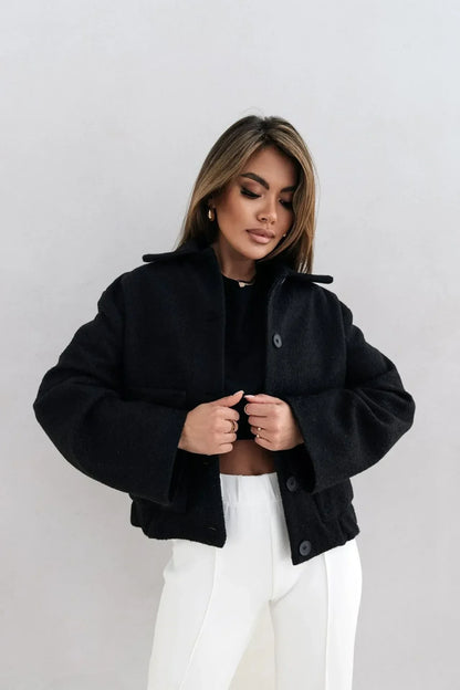 Damen Kurzjacke mit großen Taschen | Stylische Übergangsjacke für Alltag & Stadt