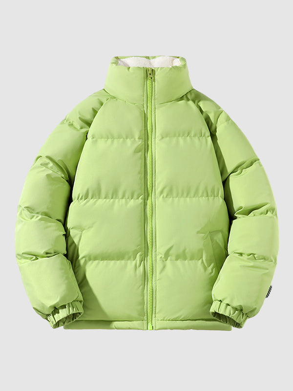 Herren | Gefütterte Fleece-Pufferjacke mit Kapuze – Warm & Stylisch