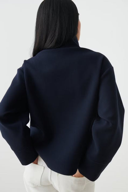 Damen Kurzjacke mit Stehkragen | Elegant & Minimalistisch