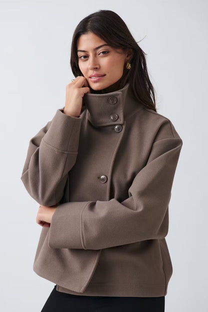 Damen Kurzjacke mit Stehkragen | Elegant & Minimalistisch