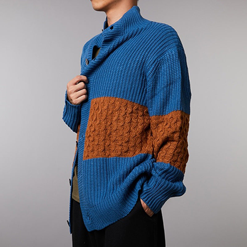 Herren Strickjacke | Modernes Design | Zwei-Ton Optik & Komfort