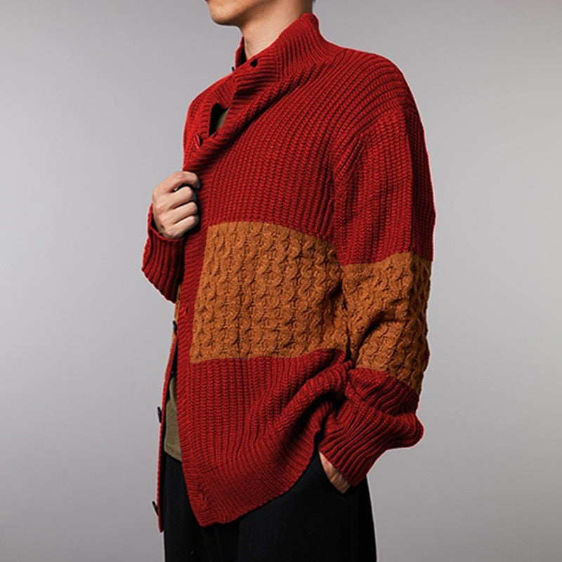 Herren Strickjacke | Modernes Design | Zwei-Ton Optik & Komfort