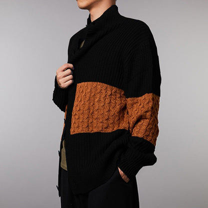 Herren Strickjacke | Modernes Design | Zwei-Ton Optik & Komfort