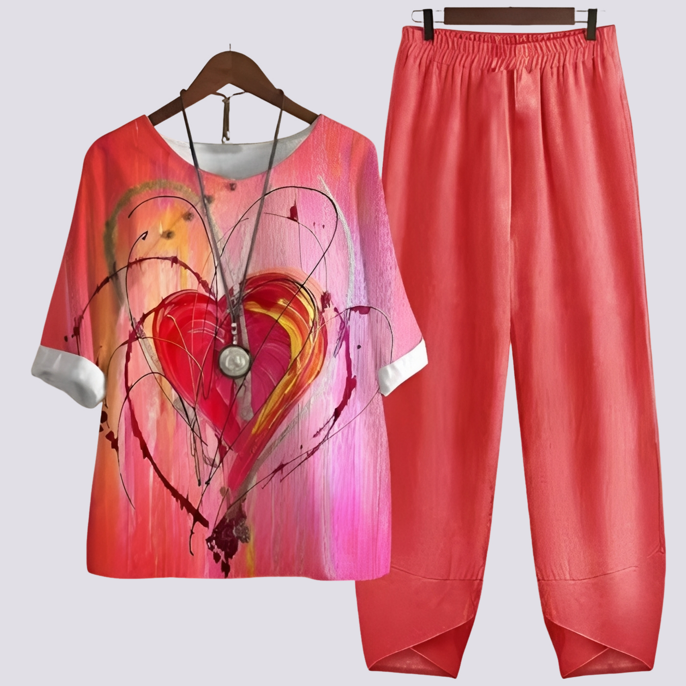 Damen Set – Zweiteiliges Outfit mit modernem Muster