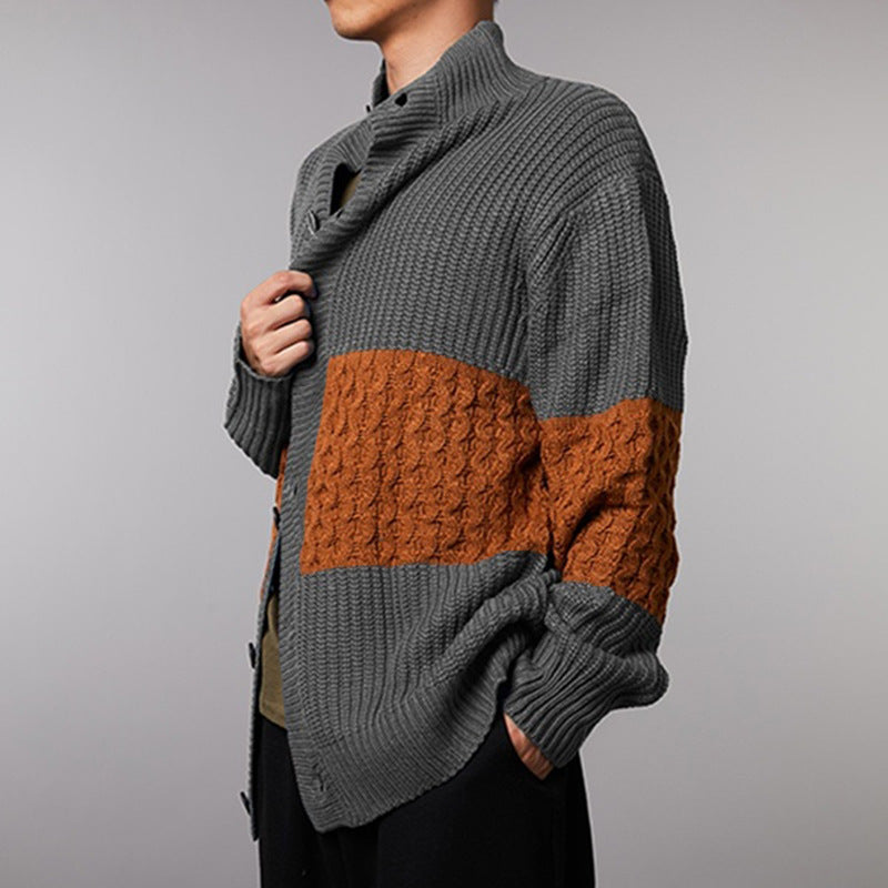 Herren Strickjacke | Modernes Design | Zwei-Ton Optik & Komfort