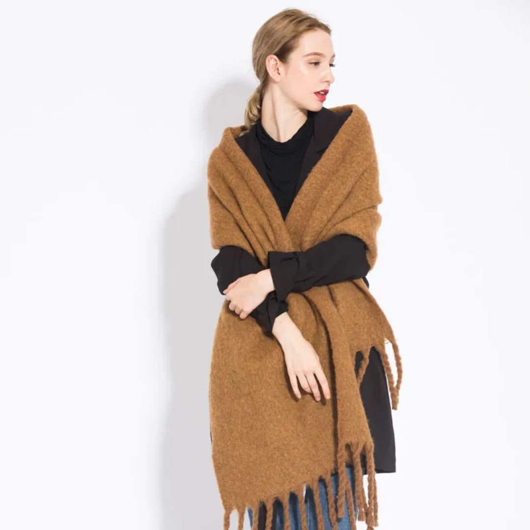 Oversized Schal mit Fransen Damen | Flauschig, Warm & Stilvoll für den Winter