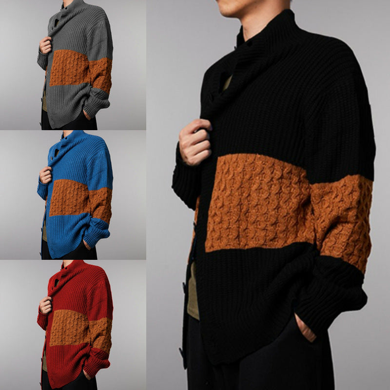 Herren Strickjacke | Modernes Design | Zwei-Ton Optik & Komfort