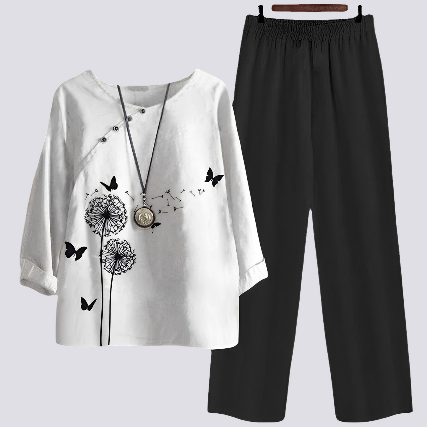 Damen Set – Zweiteiliges Outfit mit modernem Muster