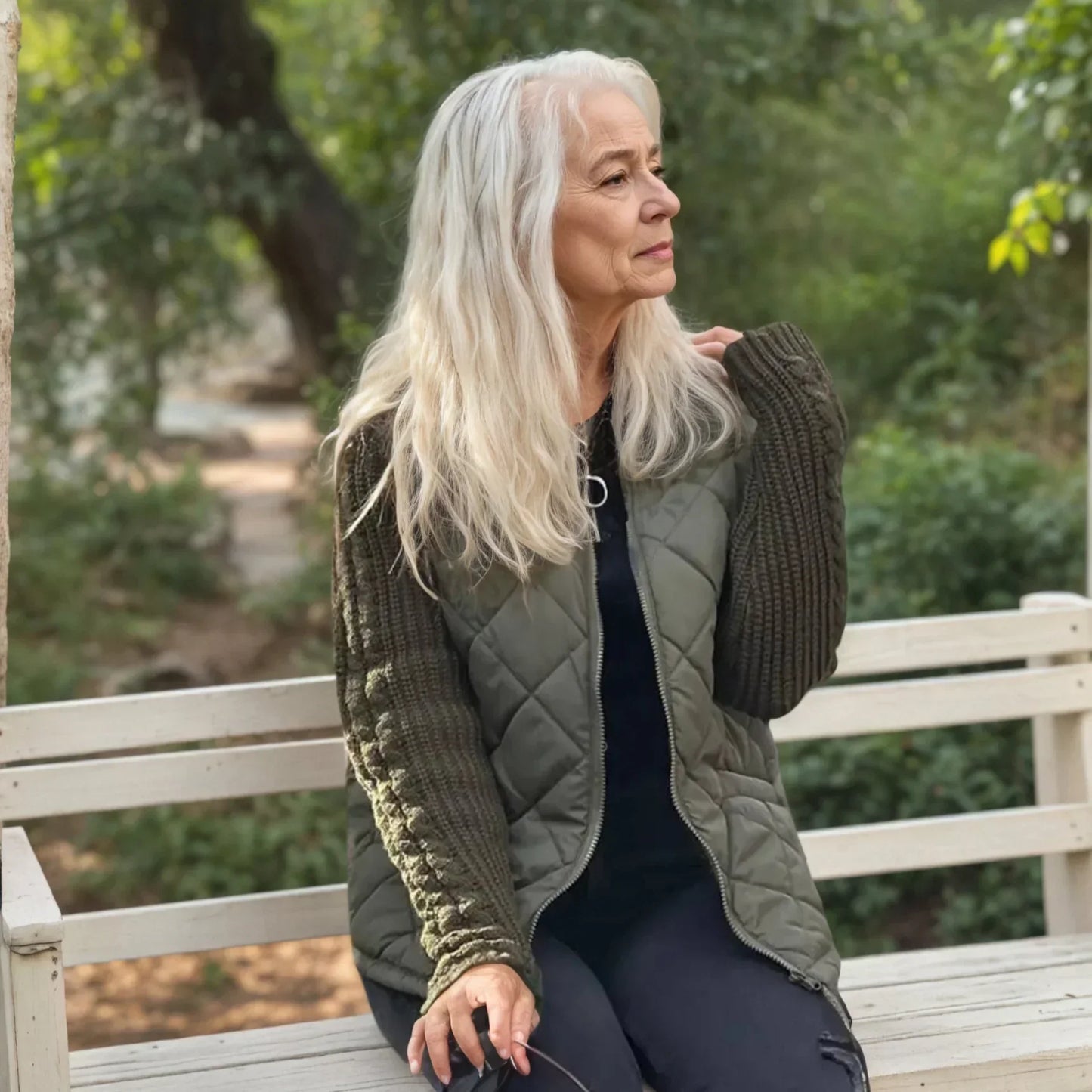 Alberina | Damen Steppjacke mit Stehkragen, Reißverschluss & zeitlosem Komfort im modernen Design