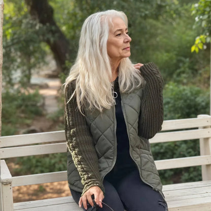 Alberina | Damen Steppjacke mit Stehkragen, Reißverschluss & zeitlosem Komfort im modernen Design