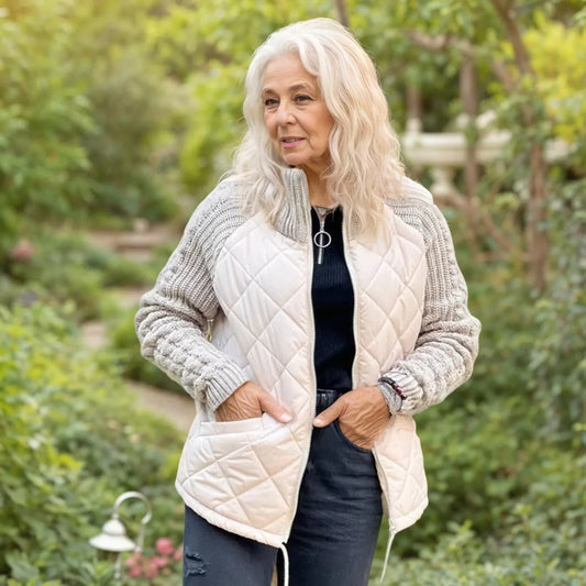 Alberina | Damen Steppjacke mit Stehkragen, Reißverschluss & zeitlosem Komfort im modernen Design