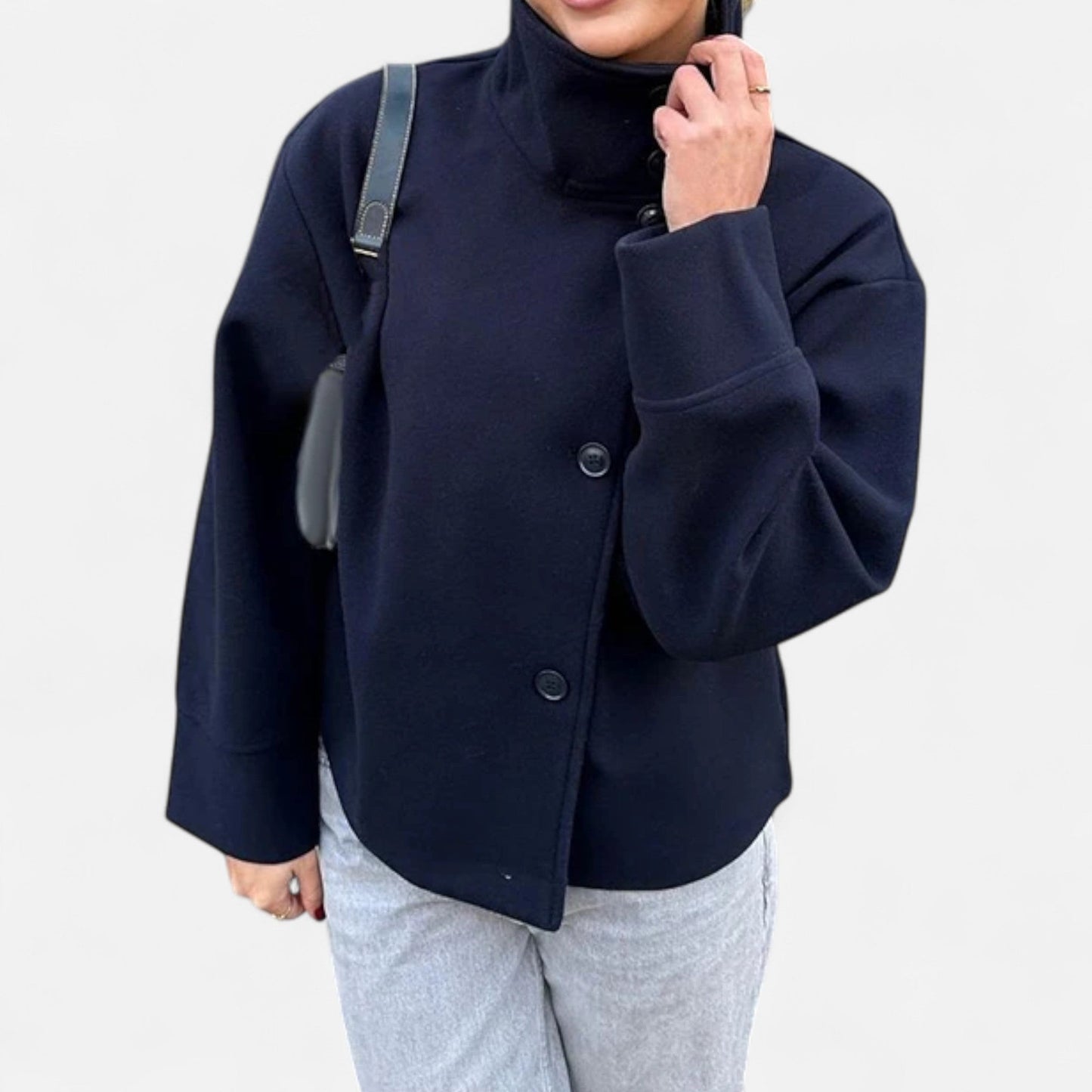 Elegante Damen Kurzjacke mit Modernem Stehkragen – Stylisch, Zeitlos & Vielseitig Kombinierbar