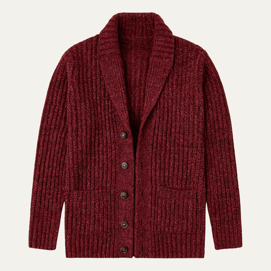 Strukturierter Herren Strickcardigan mit Reverskragen – Warm, Stilvoll & Vielseitig Kombinierbar