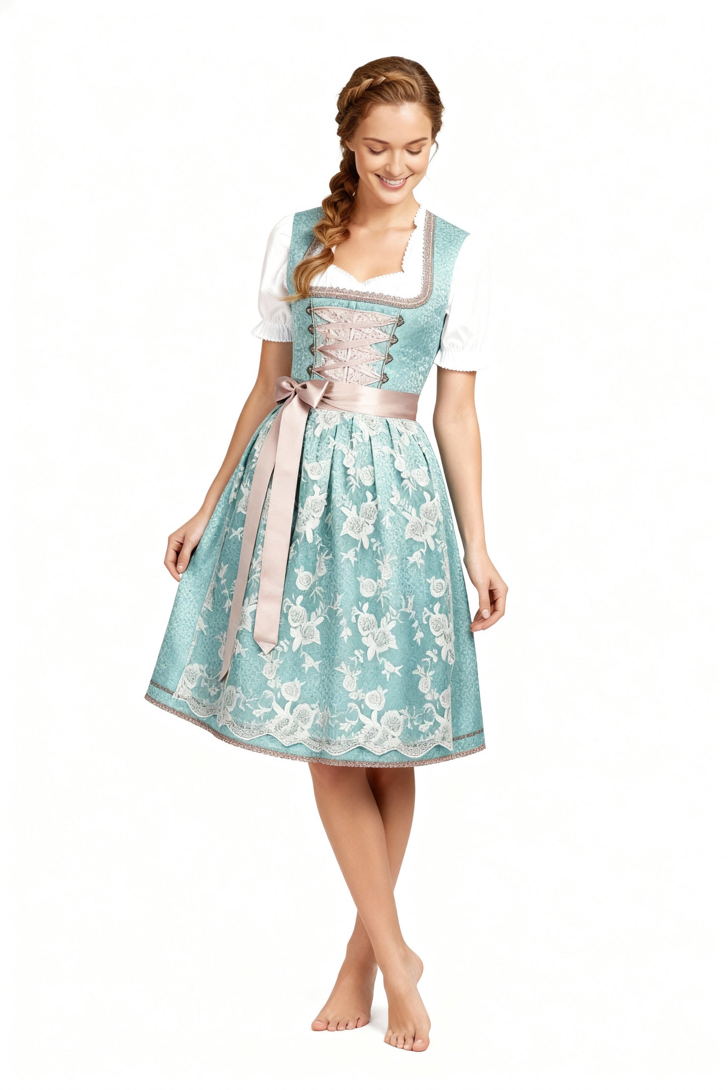 Dirndl Damen | Traditionelles Dirndl mit Schürze für Oktoberfest