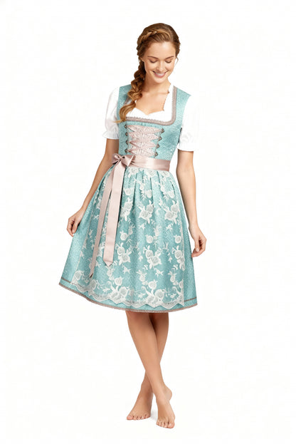Dirndl Damen | Traditionelles Dirndl mit Schürze für Oktoberfest
