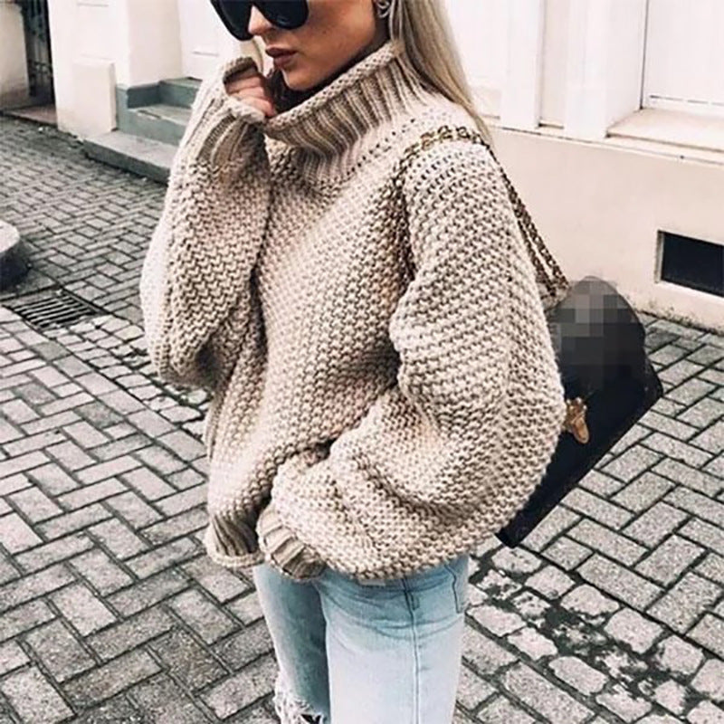 Grobstrick Rollkragenpullover Damen | Kuscheliger Komfort & Zeitloser Stil