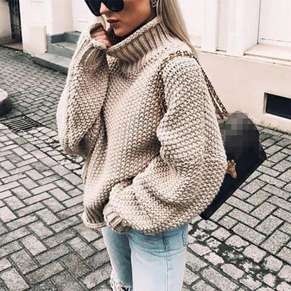 Grobstrick Rollkragenpullover Damen | Kuscheliger Komfort & Zeitloser Stil