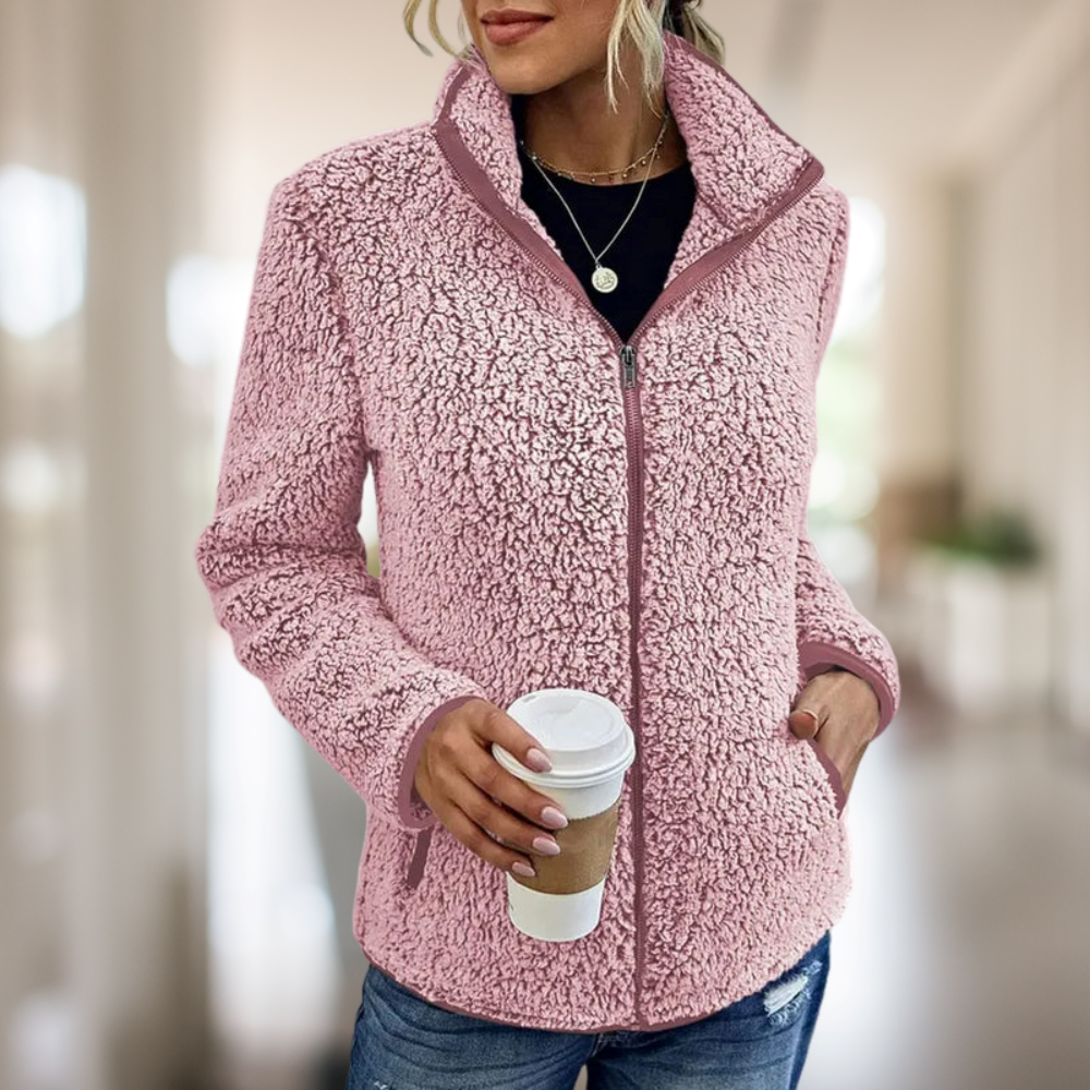 Damen Fleecejacke mit Reißverschluss – Warm, Bequem & Alltagstauglich