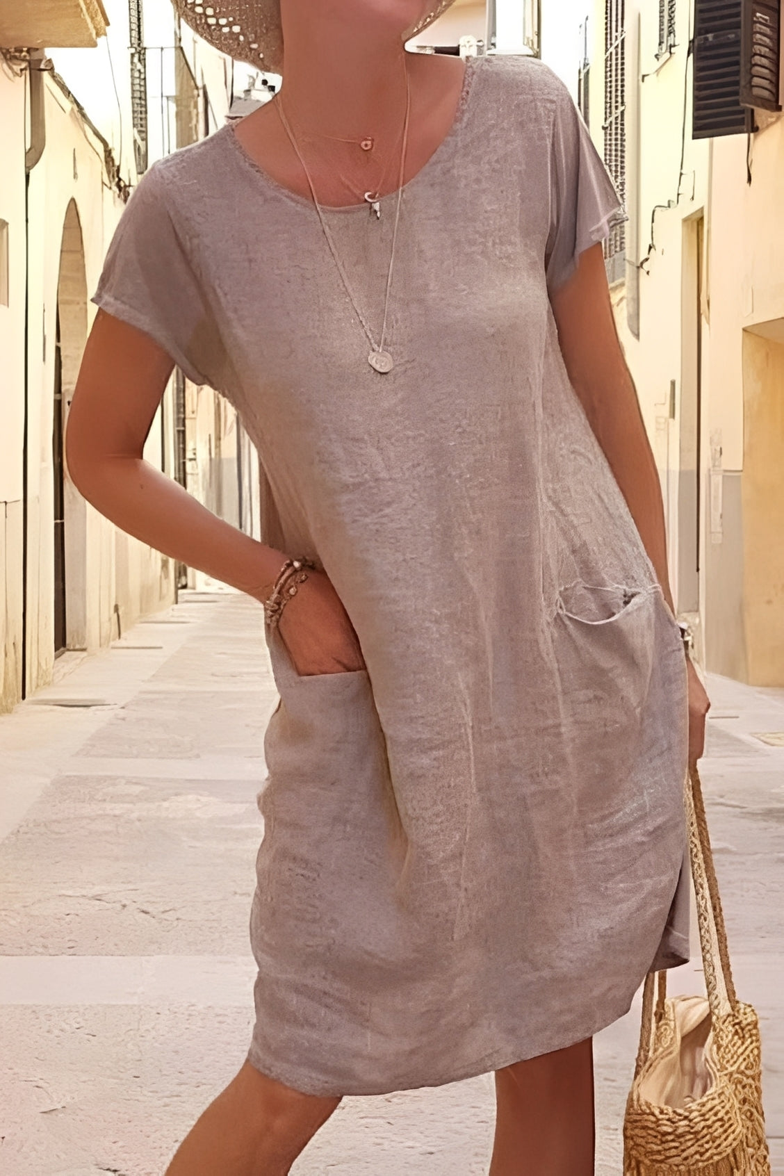 Damen Kleid – Lockeres Kurzarmkleid für leichte Sommerlooks