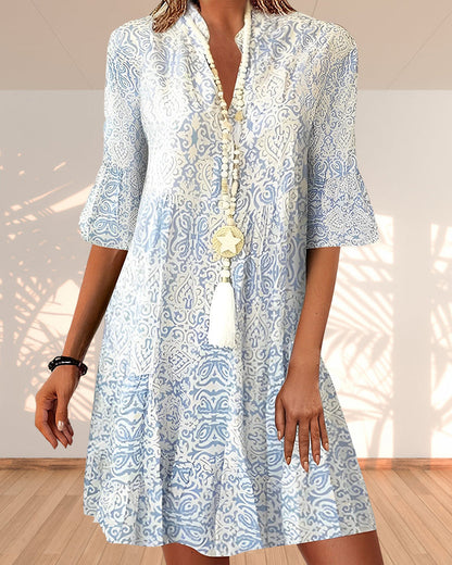 Elegantes Damenkleid mit Muster – Zeitlose Eleganz & Stilvoller Look