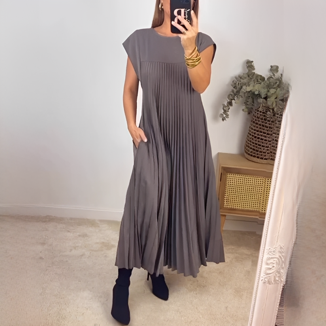 Damen Sommerkleid lang – Luftiges Kleid mit fließender Passform für Alltag, Urlaub und Events