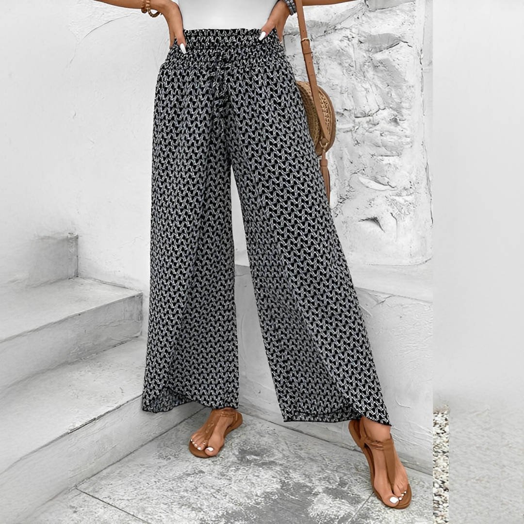 Damen Sommerhose mit Kordelzug und elastischen Bündchen – Leichte Freizeithose für Alltag und Urlaub