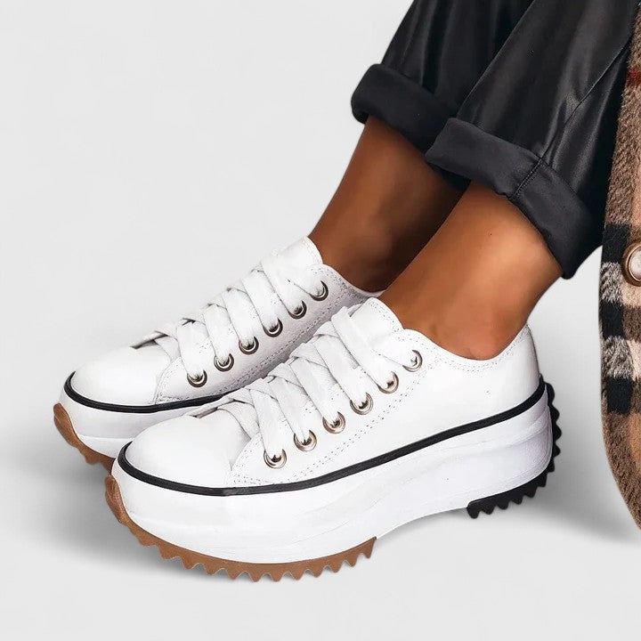 Damen Plateau-Sneaker mit Retro-Frontkappe | Stylisch & Komfortabel