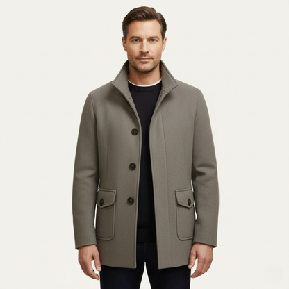 Herren Wollmantel Tailored | Eleganter Winter-Overcoat für Stadt & Büro